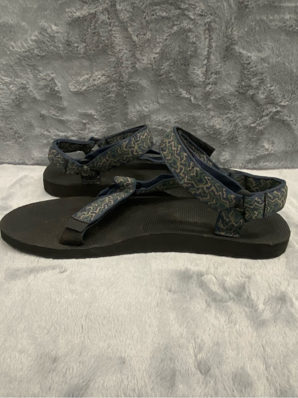 Teva Sport Sandals Mens 13 Black Green Geometric - Picture 4 of 10